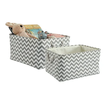 

2 pcs medium size Cube Laundry Fabric Storage Basket box Organizer