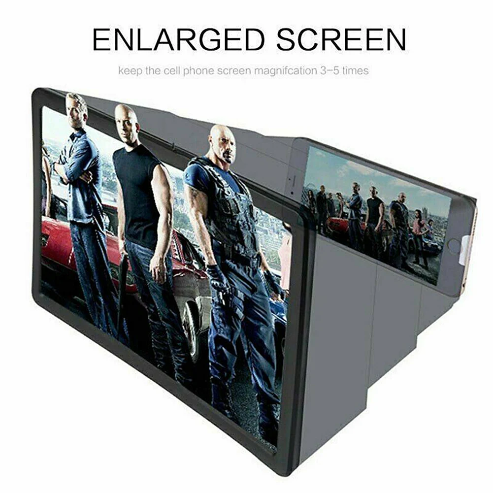 

Cell Phone Screen Magnifier 3D HD Movie Video Amplifier With Foldable Holder Stand High-quality Video Amplifier