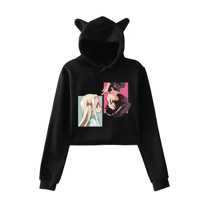 

Hot Anime Crop Hoodies Toilet-Bound Hanako-kun Graphic Printing Cropped Hoodies Women Fashion Casual Hooded Pullover Sweatshirts