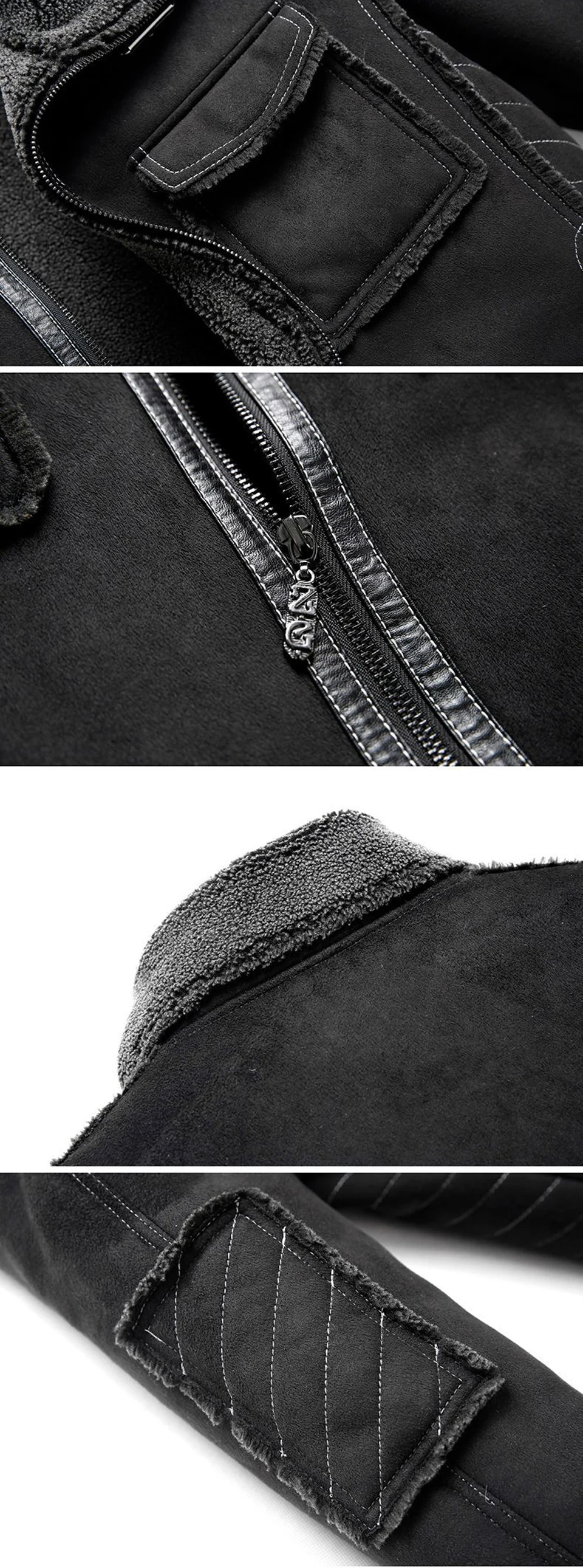Holyrising мужские меховые куртки ягненка винтажные карманы пальто на молнии мужские шерстяные пальто мягкая мотоциклетная куртка для отдыха 18948-5