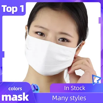 

2pc Unisex Silk Mouth Mask Reusable Filter Pm2.5 Windproof Foggy Haze Pollution Windproof Breathable Mouth Cover Mascarillas