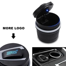 Пепельница для автомобиля, держатель для сигарет, переносное хранение для Subaru STI Legacy Forester Outback Rally WRX WRC Impreza, автомобильный стиль