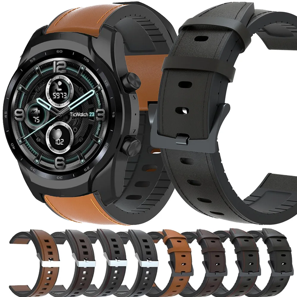 Ремешок силиконовый для TicWatch Pro &amp 3 E2 S2 E3 GTH быстросъемный браслет из натуральной