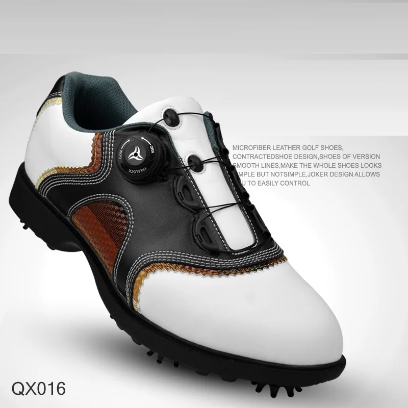 Брендовая мужская обувь для гольфа; водонепроницаемые дышащие кроссовки для гольфа; Мужская обувь из натуральной кожи с нескользящей подошвой; спортивная обувь; EU39-44; D0602