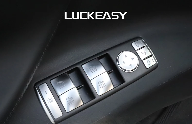 LUCKEASY Car window button modified ABS Patch For Tesla Model X- Button decoration protection 13pcs/set