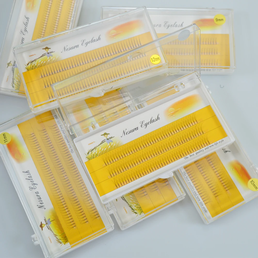 1case 3D volume eyelashes 0 07 natural soft eye Lash thick individual eyelashes false mink lash 3