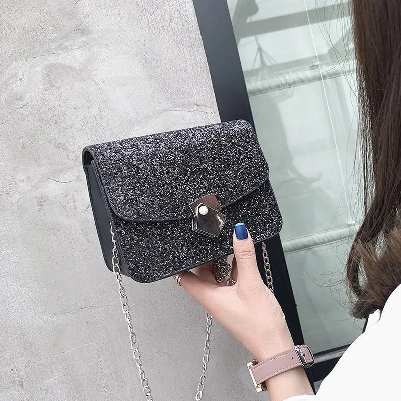 

2019 WOMEN'S Bag New Style Spring Summer Simple Korean-style Shoulder Cross-body Simple Fashion Lock Square Sling Bag