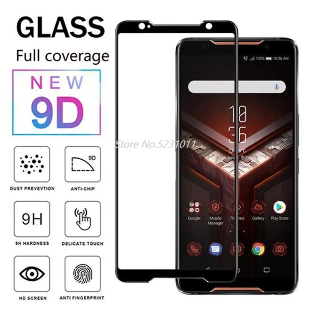 3D закаленное стекло для Asus Zenfone Rog Phone ZS600KL Защитная пленка с полным покрытием 2 ZS660KL