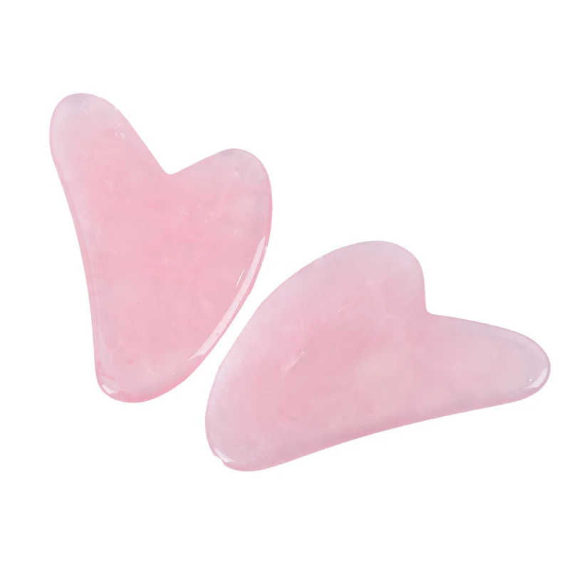Chino Gua Sha Herramienta 1 * de cuarzo rosa/Jade/resina Guasha Junta cuello cuerpo acupuntura Spa raspador de acupuntura terapia Natural raspador
