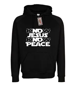 

KNOW Jesus KNOW and Peace Christian T-shirt Black Religious T-shirt winter summer coat streetwear gym jogger hoodies Sweatshirts