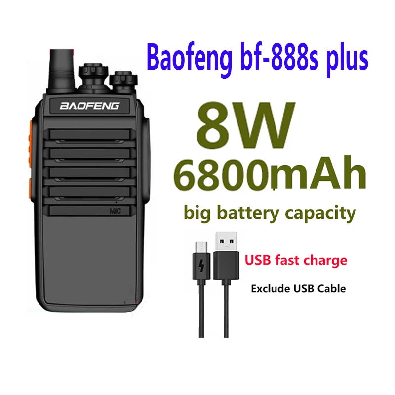 Radio transceptor hf mini Walkie talkie 8w baofeng ppt wolkie tokie 400-470MHz escáner de comunicación de radio de dos vías de Radio