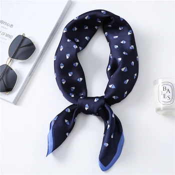 

Pure Love Pattern Silk Scarf Women 2020 Spring New Fashion Geometry Scarves Brand Designer Shawl Lady Neck Scarfs Simple Bandana