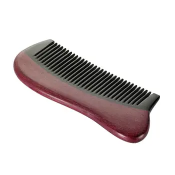 

1pc Wooden Horn Comb Hair Straightening Combs Scalp Massage Comb Delicate Hair Comb for Ladies Women Students Girls