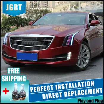 

2PCS LED Headlights For Cadillac ATS 2014-2018 Car Led Lights Double Xenon Lens Car Accessories Daytime Running Lights Fog Light