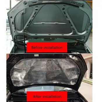 

Car Sound Deadener Mat Noise Bonnet Insulation Deadening Hood Engine Sticker T8WF
