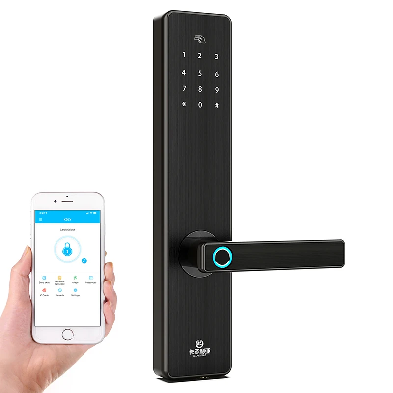

Security Intelligent Biometric Fingerprint Lock With WiFi Password RFID Bluetooth APP Remote Unlock RFID/Key Touch Screen Lock