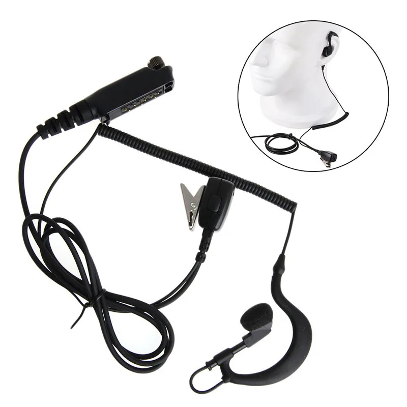 

Mic G-shaped Earhook Earphone Headset Walkie Talkie Radio For Sepura STP8000