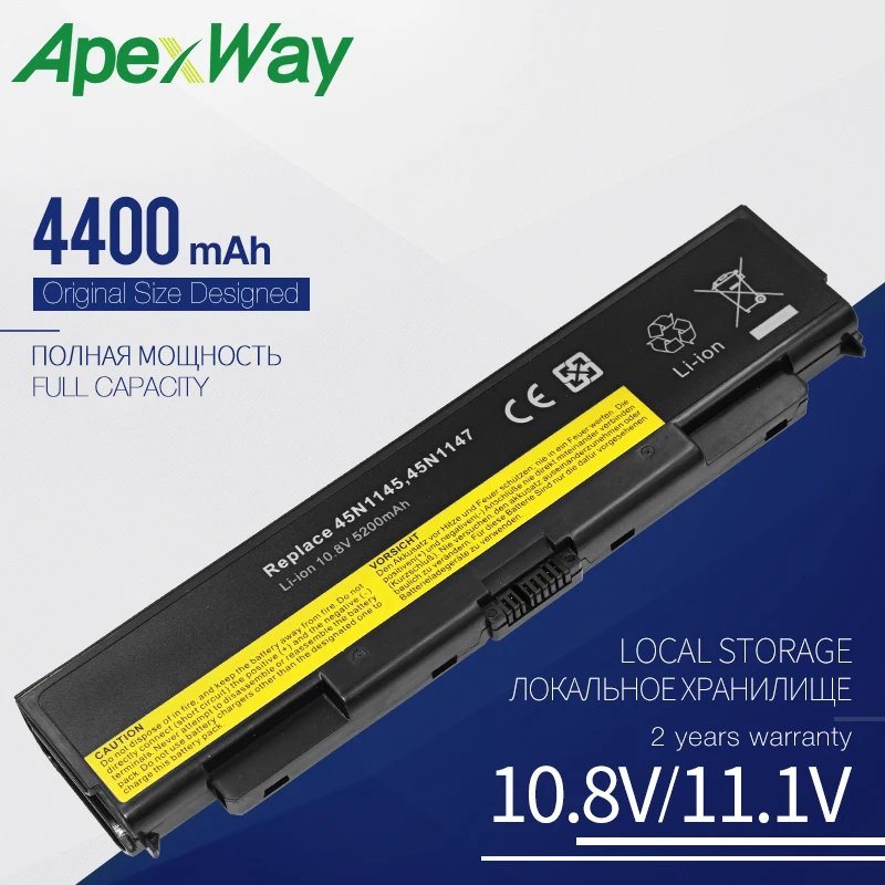 Аккумулятор Apexway для ноутбука Lenovo Thinkpad L440 L540 T440p T540p W540 45N1144 45N1145 45N1148 45N1149 45N1150 45N1151
