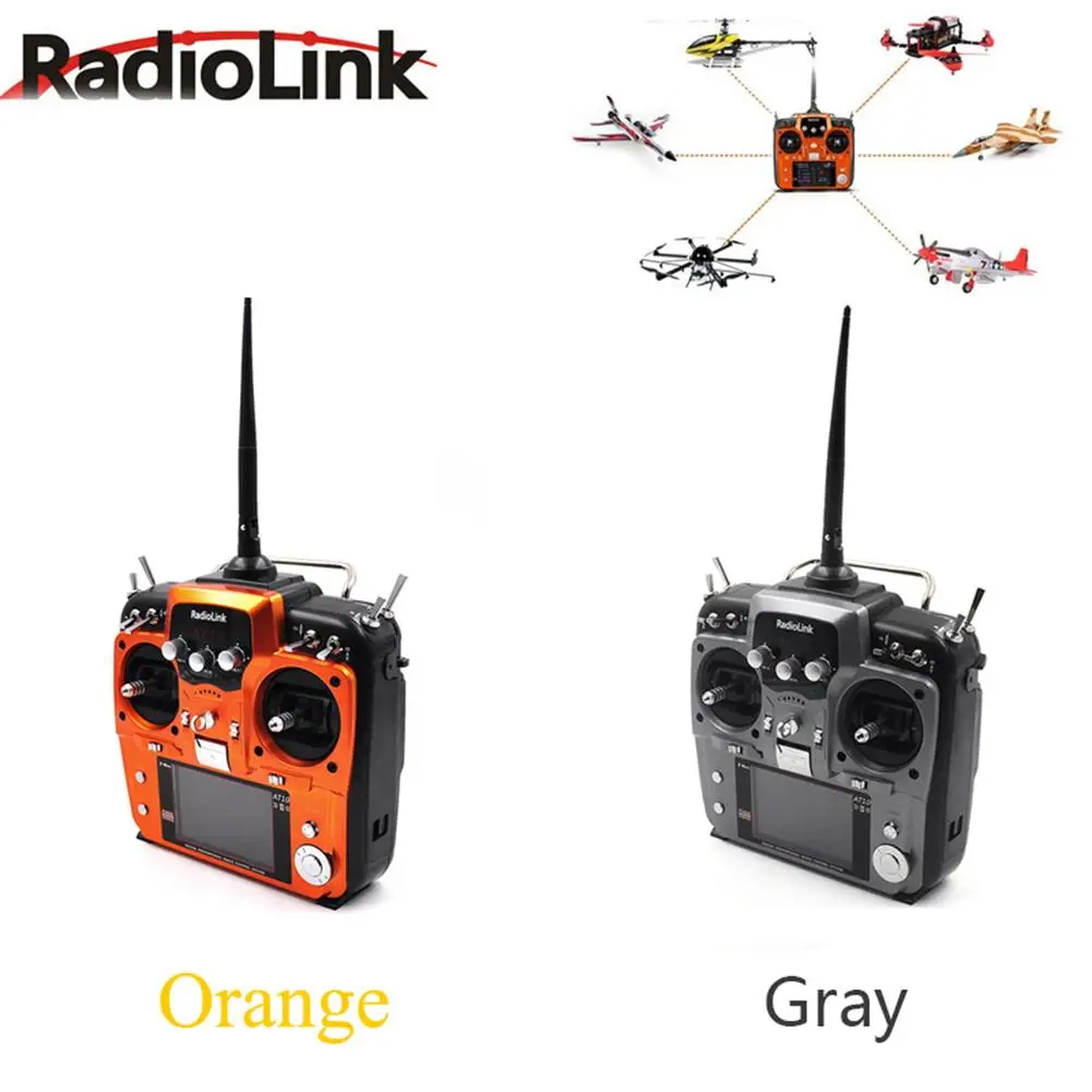 RadioLink AT10 II 2.4Ghz 12CH RC Transmitter&R12DS Receiver PRM-01 for Drone 