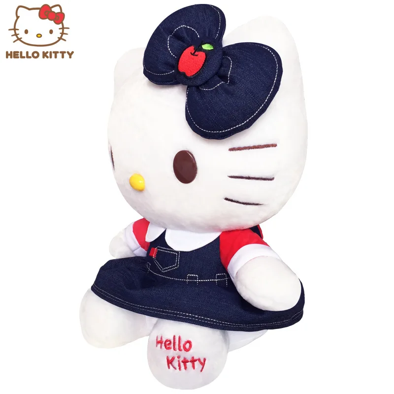 

Changyi Genuine Product Denim Skirt Hello Kitty Doll Plush Toys Kitty Doll Crane Machines Doll