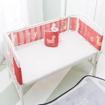 

Baby Bedding Crib Bumper Protection Pad Cushions Baby Bed Safety Protection Cushion Mesh Breathable Washable