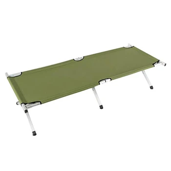 

US Warehouse Army Green Portable Folding Camping Bed with Carrying Bag Space-saving Durable Seated Outdoor Camping Equipment