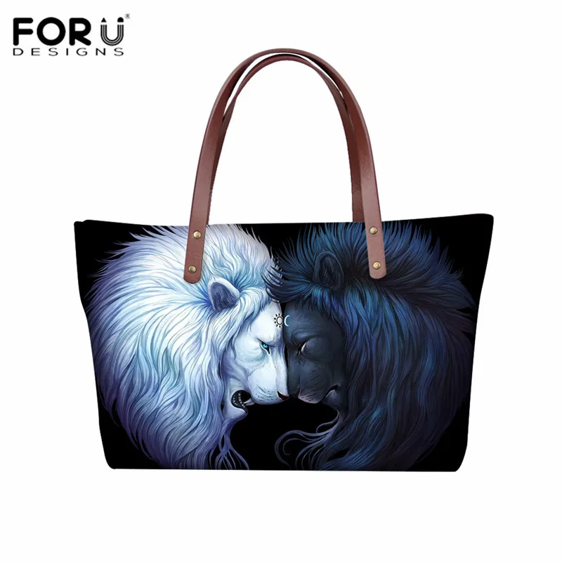YY1003AL FORUDESIGNS с рисунком радуги и Льва, Индивидуальные женские сумки, женские большие пляжные сумки на плечо, высококачественные женские сумки-тоут - Цвет: YY1003AL
