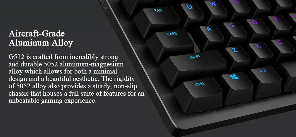 Игровая клавиатура для ПК, игровая клавиатура, механическая клавиатура, углеродистая клавиатура G512 LIGHTSYNC RGB
