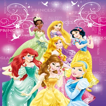 

8x8FT Sparkle Glamour Princess Belle Snow White Cinderella Fairy Custom Photo Background Studio Backdrop Vinyl 240cm x 240cm