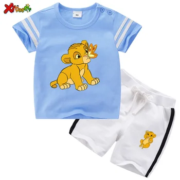 

kids clothes Set boys fashion suit 2020 Summer Cartoon tshirt+short pant 2Pcs baby girl clothing Boy clothes casual sport outfit