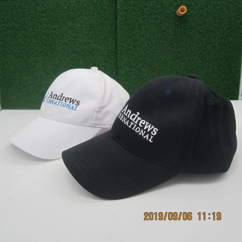 

Adult 100% Cotton 6 panel baseball golf sport cap