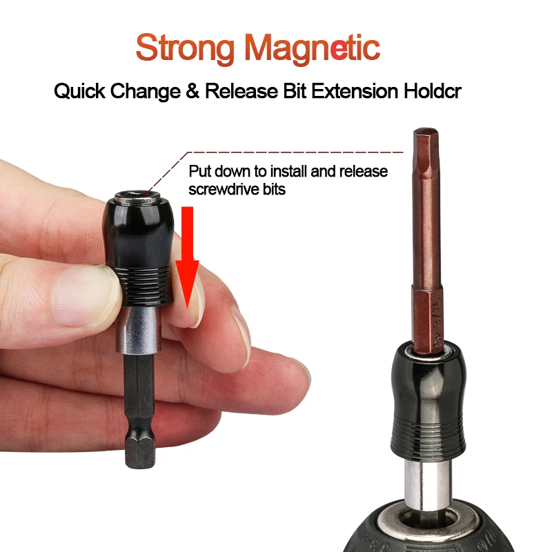 20pcs Hex Head Allen Wrench Drill Bit Set Metric SAE S2 Steel Hex Bits Set 65mm Long Magnetic Screwdriver Bits - Image 4