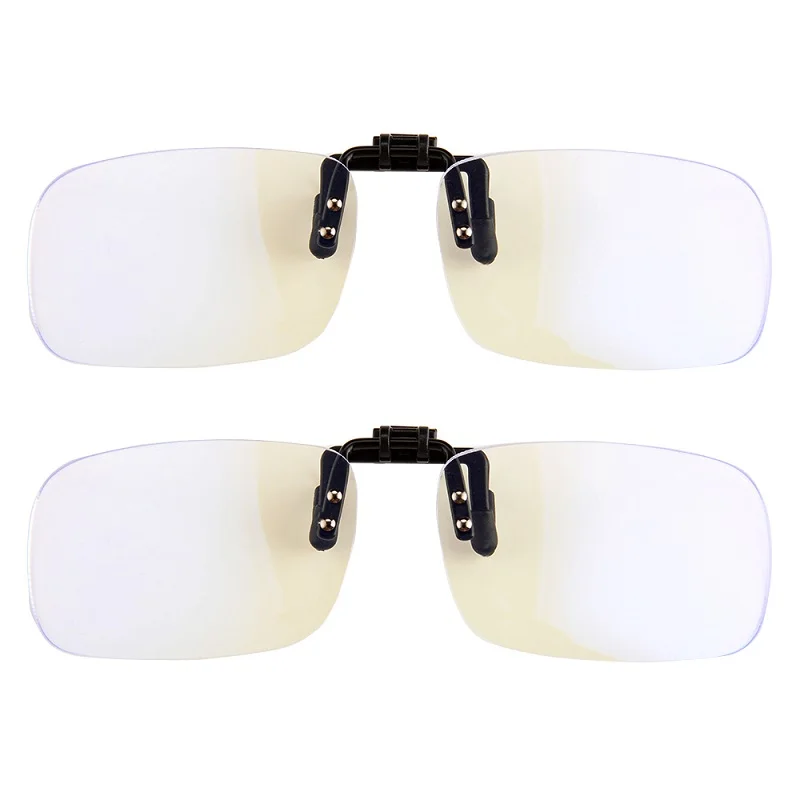 2PCS White Gudzws синий светофильтр блокирующий очки компьютерный геймер цифровой глаз Снятие напряжения антибликовые Recrangle зажимы унисекс - Цвет оправы: 2PCS White