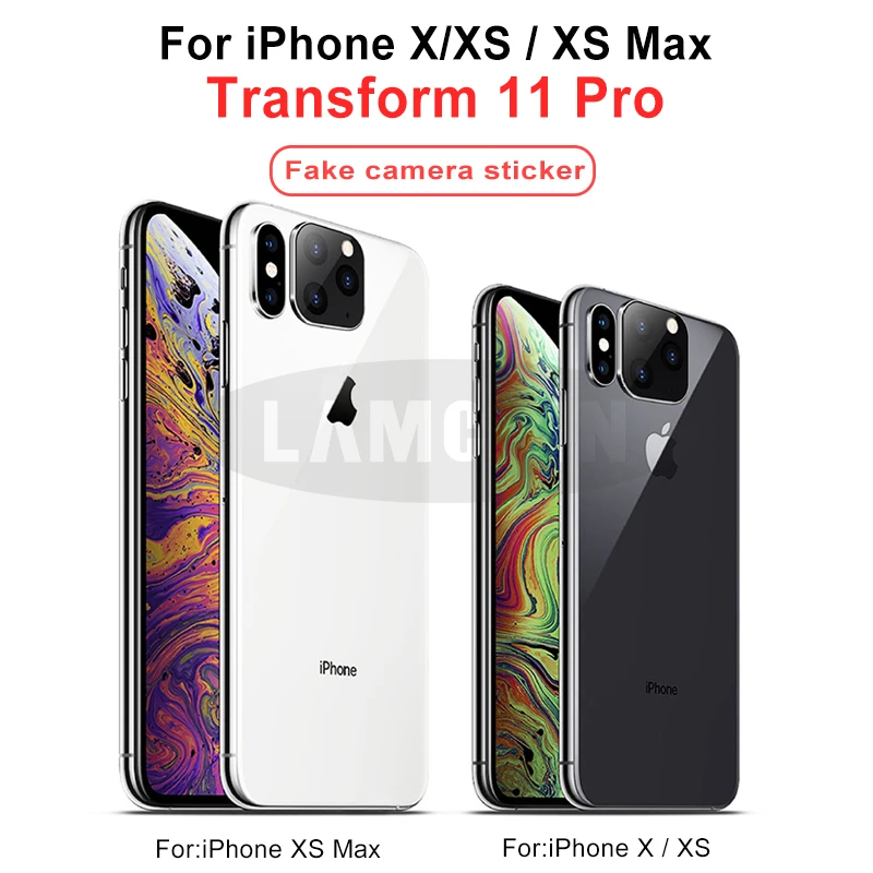 Для Iphone X Xs Max камера наклейка Второе изменение 11 Pro Max 11pro наклейка на рассеиватель Модифицированная крышка камеры титановый сплав 10 протектор