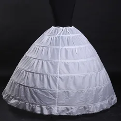 Wedding Bridal Petticoat Underskirt Cosplay Party Hoops Crinoline Slips Large Waist 6 Hoops