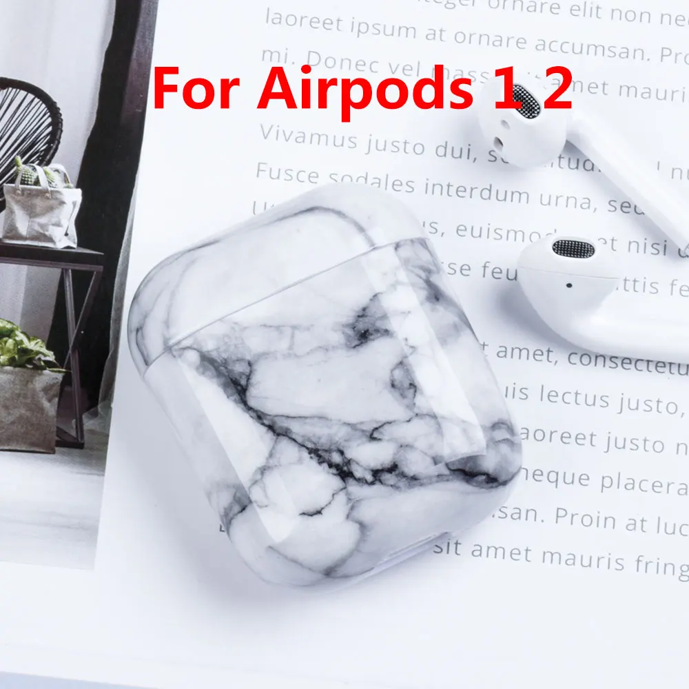 Чехол для наушников для Airpods 1 2 с мраморным узором, Жесткий Чехол для наушников, защитная крышка, аксессуары для Apple Airpods Pro, зарядная коробка - Цвет: 03