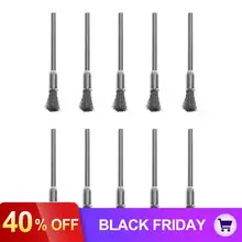 10 шт./компл. мини полировальные Стальная проволока кистей для макияжа с ручкой и ручки, кольцо для ключей, Тип для шлифовки и полировки инструмент для очистки