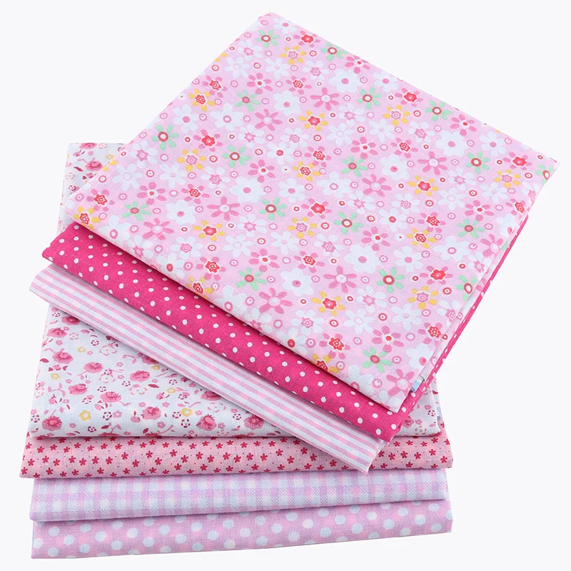 Cotton Craft Fabric 7 PCS/Lot 50cmx50cm 100% Cotton Fabric Fat Quarters for Sewing Tilda Dolls DIY Quilting Patchwork