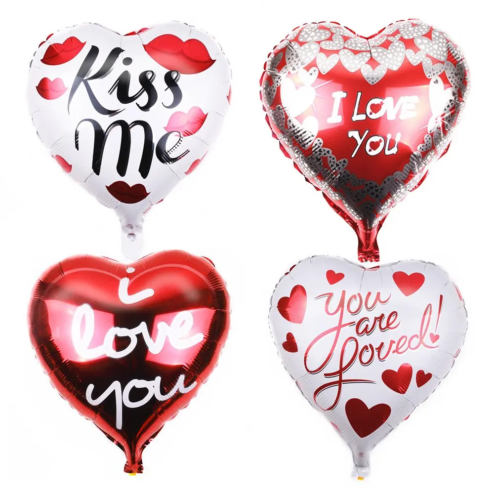 

Red Heart Shaped 18" I Love You Foil Balloons Christmas Wedding Valentine's Day Helium Balloon Happy Brithday Party Decoration