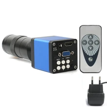14Mp 1080P цифровой видео Hdmi Micro-scope камера+ 130X C крепление объектива для Пайки Pcb ремонт двойной дисплей выход(ЕС Plug