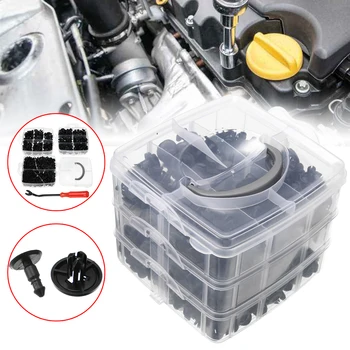 

620pcs/set Bumper Rivet Fasteners 16 Sizes Mixed Car Clips Side Skirt Bumper Rivet Fasteners Universal