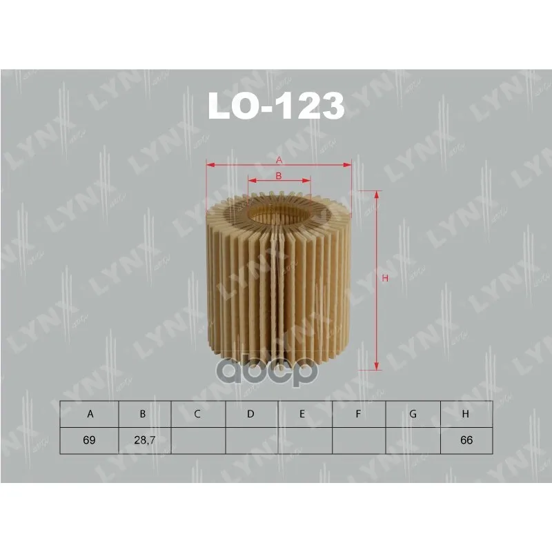 Фильтр Масляный(Вставка) Toyota Estima Gsr50w,Mark X Zio(07-) LYNXauto арт. LO123