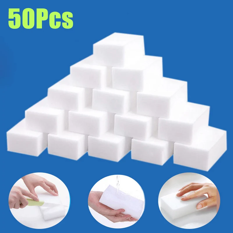 10/20/50Pcs Melamine Sponge Magic Sponge Eraser 10x6x2cm White Cleaning Sponges For Kitchen Bathroom Accessories Cleaner