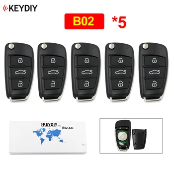 

5Pcs/Lot B02 Universal 3 Button Remote Control Key B-Series Remote KD Car Key Fob for KD900 KD900+ URG200 KD-X2 Mini KD B02-A6L