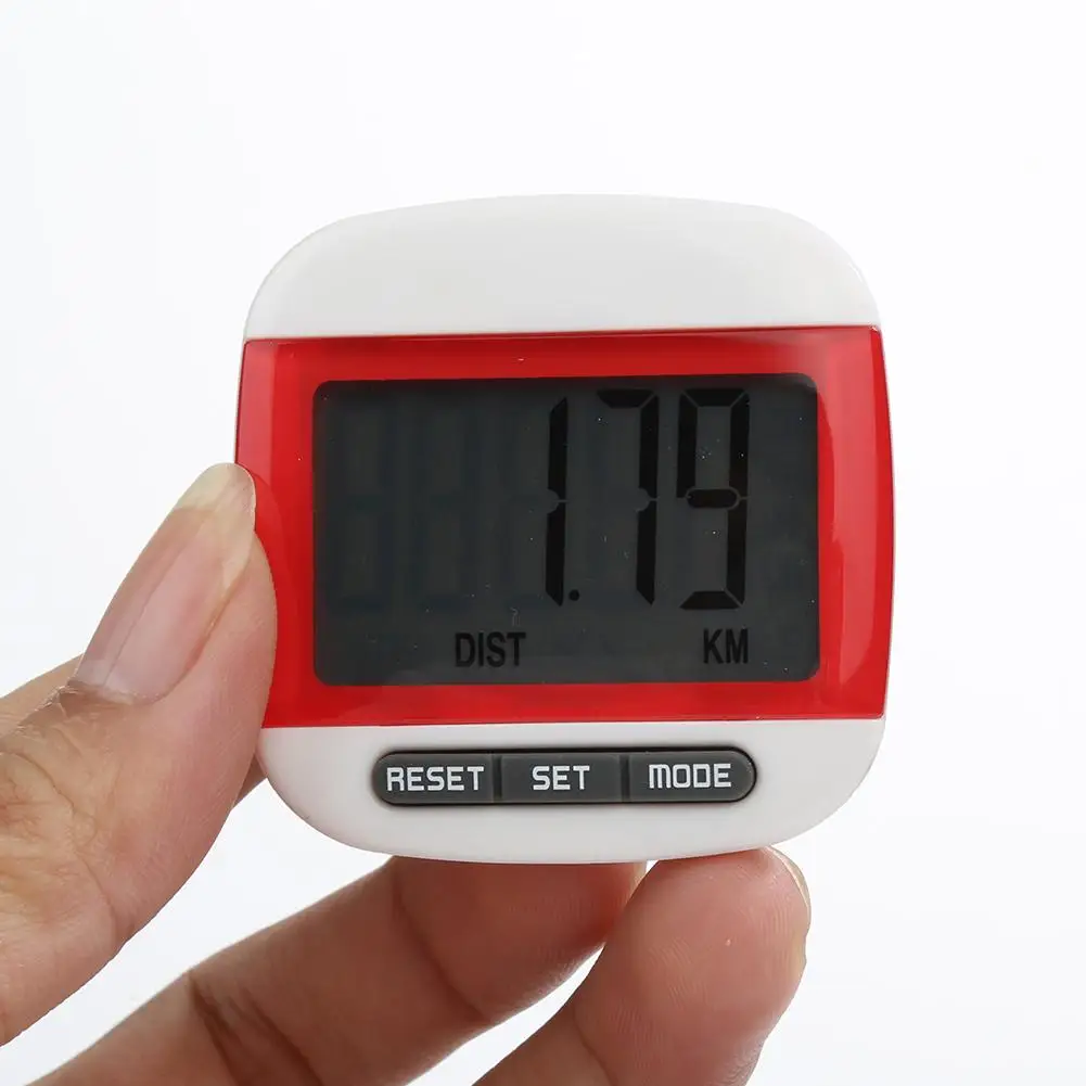 Mini Multifuctional Digital LCD Pedometer Run Walking Distance Step Counter Health Monitor Sport Step Movement Calories Counter 3d pedometer