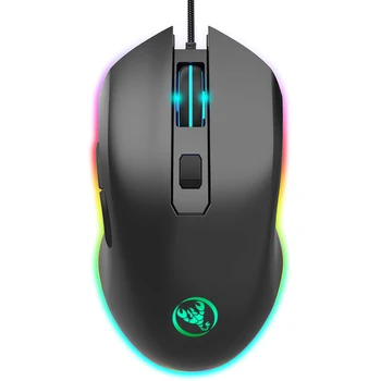 

HXSJ A866 7 Button Wired USB 6400 DPI Adjustable Ergonomic RGB Gaming Mouse