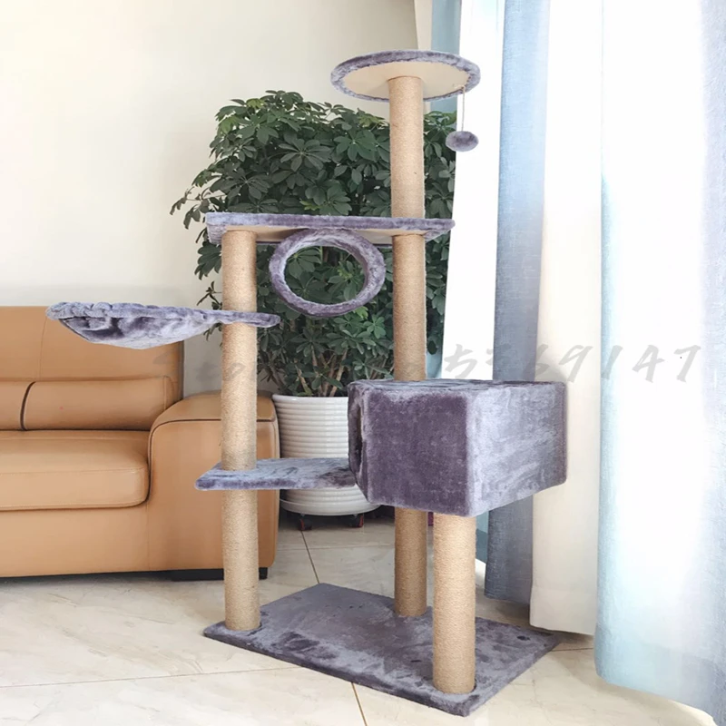 

Cat Climbing Frame Seaweed Rope Rattan Large Cat Jumping Table Cat Scratch Board Cat Tree Sisal Cat Litter Cat Tree Pillar