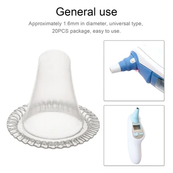 

20pcs Disposable Ear Thermometer For Braun Thermoscan Replacement Lens Filters Probe Cover High Quality 1.6cm Universal Digital