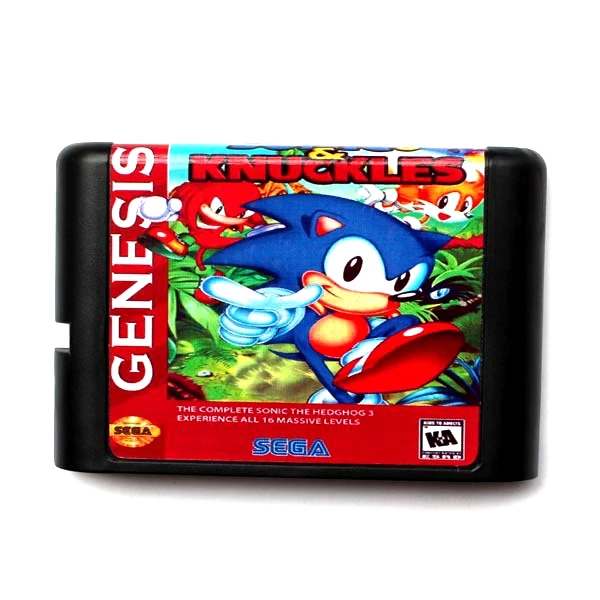 

Sonic 3 & Knuckles 16 bit Sega MD Game Card for Mega Drive for Genesis US PAL Version Console