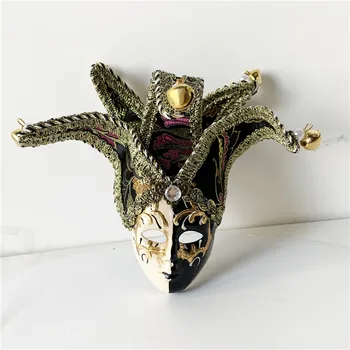 

H&D 6 colors Mardi Gras Masquerade Venetian Mask Party Decoration Accessory Novelty Gifts Halloween Home Wall Decor Venice Mask